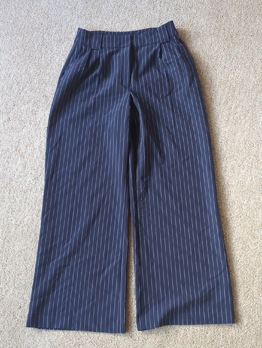 Express Stylist Wide Leg High Rise Womens Pinstriped Career Pants 6R